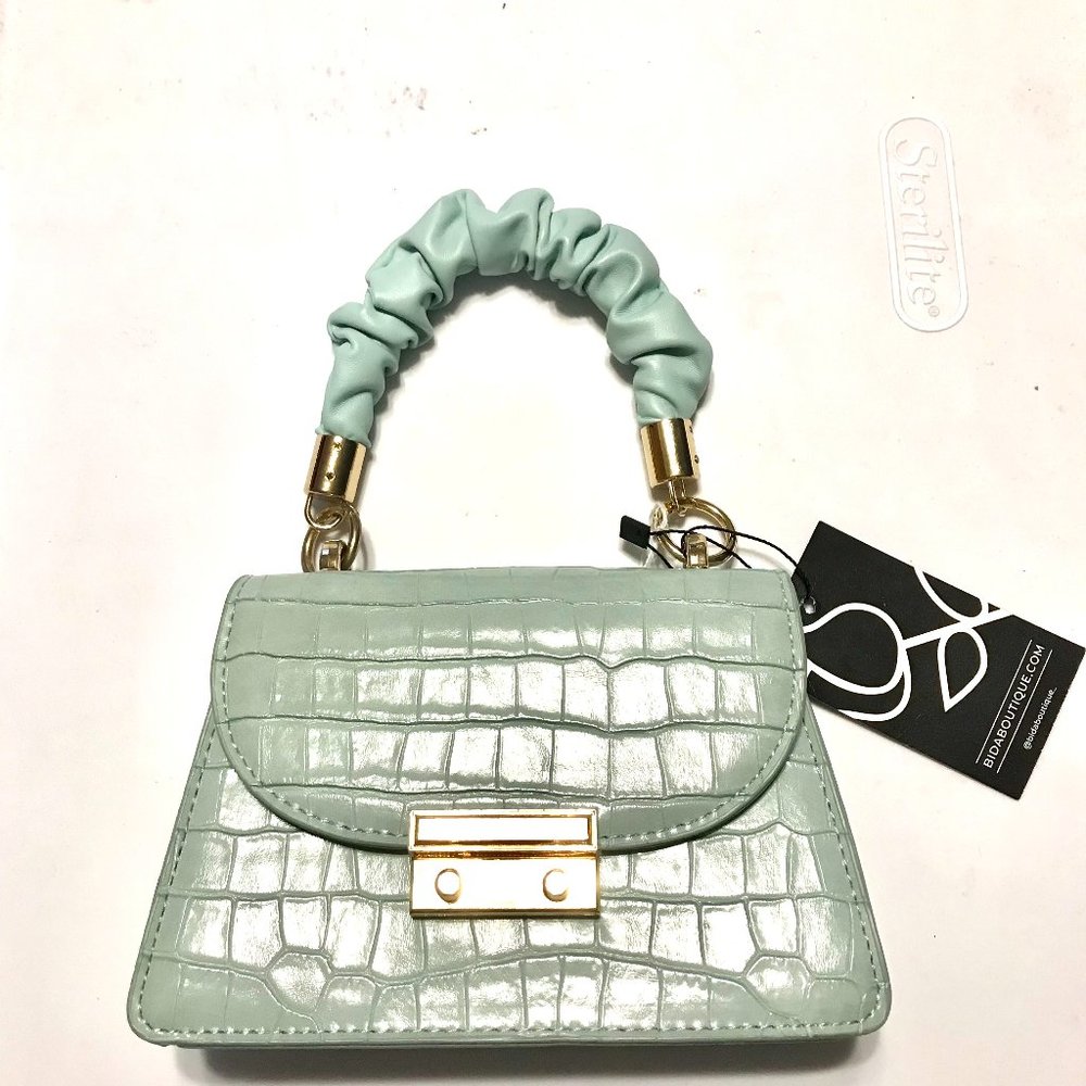 Faux Croc Embossed Handbag
